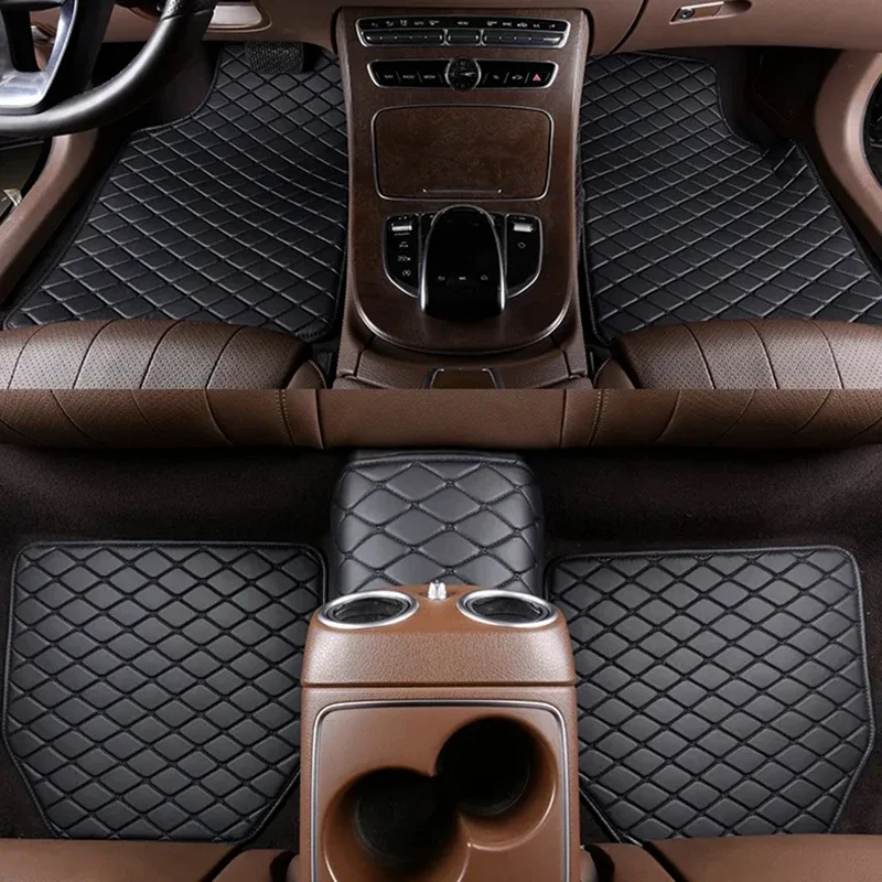 車のフロアマット 5 個 PU レザーユニバーサル品質防水自 - Leather Cleaner Interior のレビューと価格